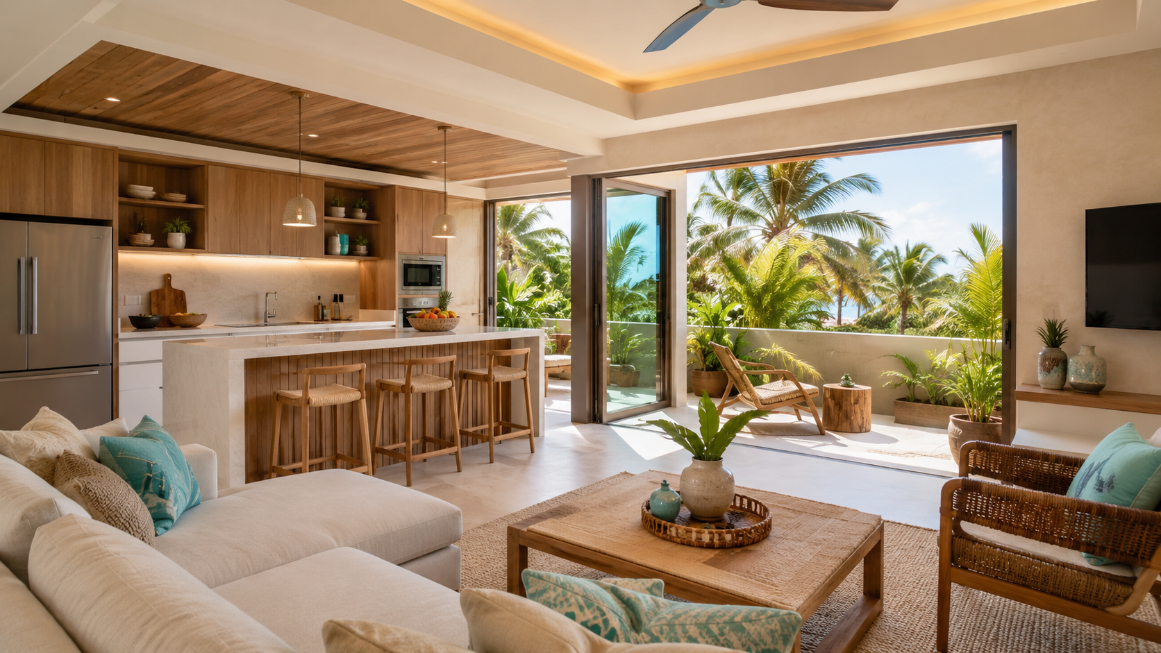 Appartement lock-off à Playa del Carmen - espace principal et studio indépendant